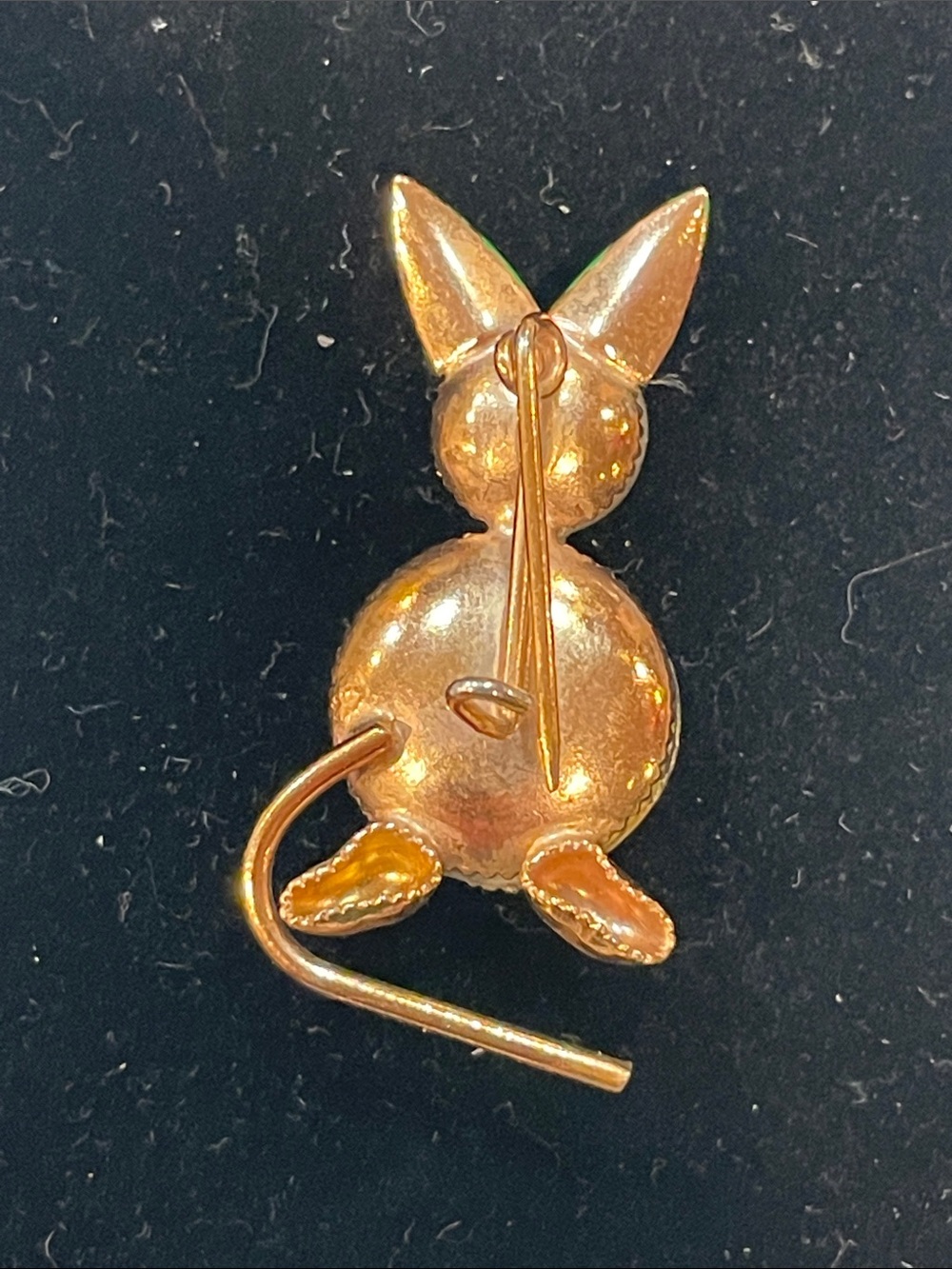 Mid century modern belly cat type design pin - Picture 2 of 3